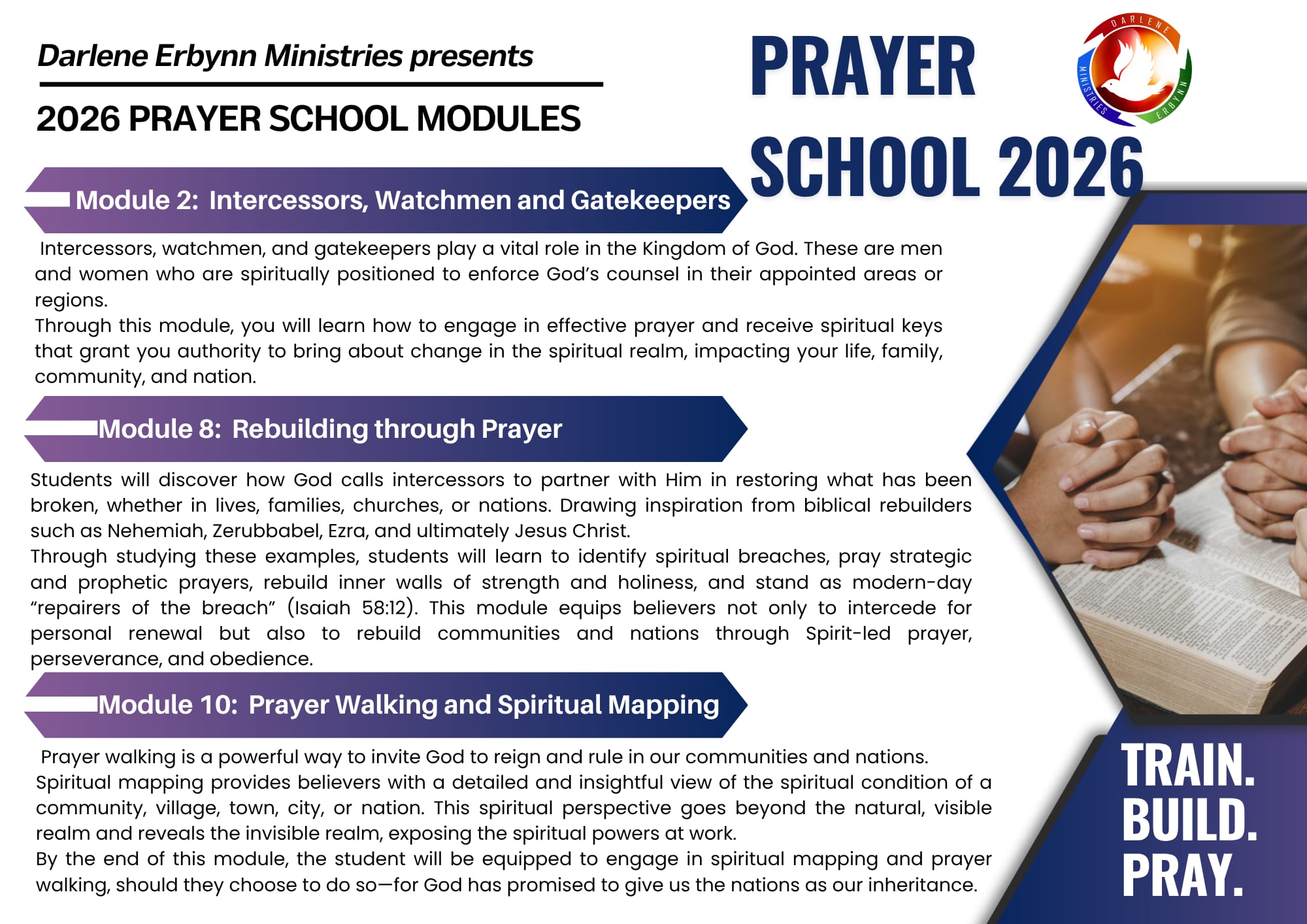 Darlene Erbynn Ministries Prayer School 2026 - 2